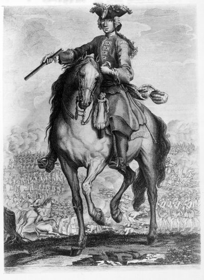 Principe Carlo Edoardo Stuart alla battaglia di Prestonpans, c.1745 da English School